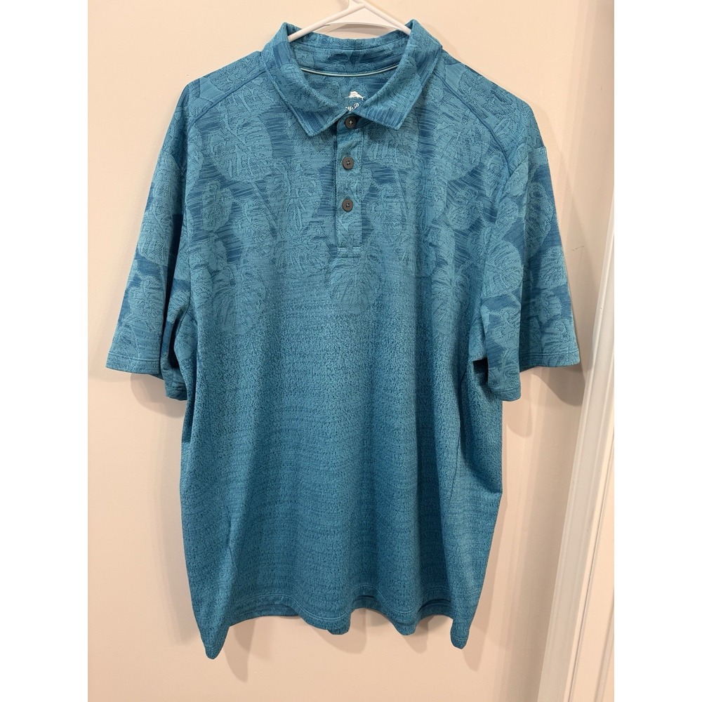 TOMMY BAHAMA Polo Shirt, XL, Palm Coast‎ Tropic Fade, Islandzone, Short sleeves